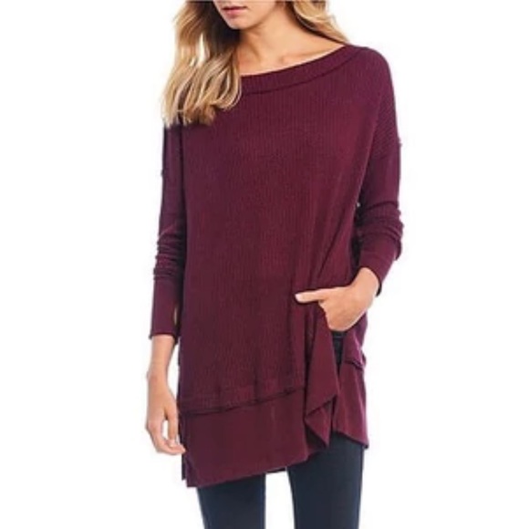 Free People Sweaters - FREE PEOPLE We The Free North Shore Sweater in Fig Sorbet Size Medium